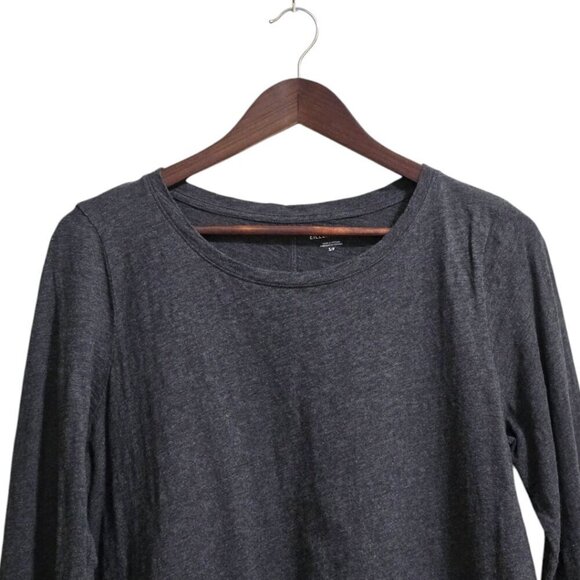 Eileen Fisher Gray Cotton Hi-Lo Long Sleeve Tee Sz S - Picture 2 of 6